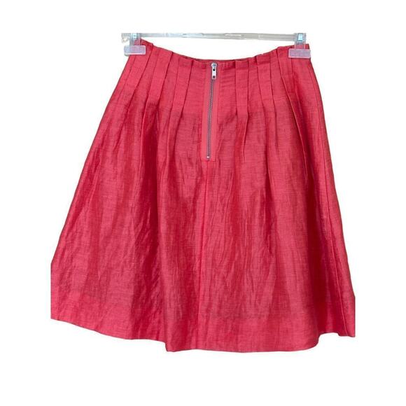 Body by Victoria orange linen pleated skirt, 4, schoolgirl, academia, preppy - Picture 2 of 5